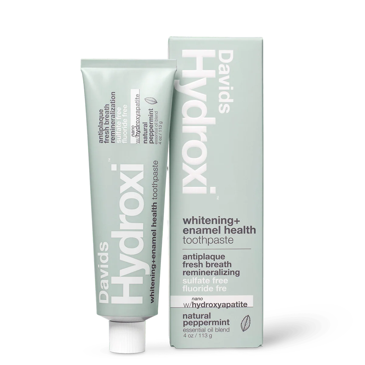 Davids Hydroxi™ Whitening+Enamel PEPPERMINT w/Nano-Hydroxyapatite Toothpaste