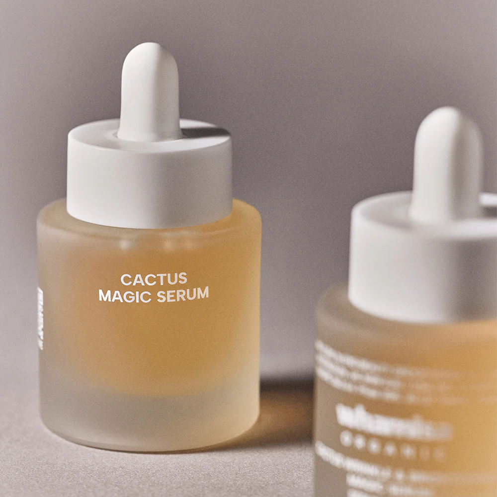 Whamisa Cactus Magic Serum bottle with white dropper lid | Available at budcosmetics.com