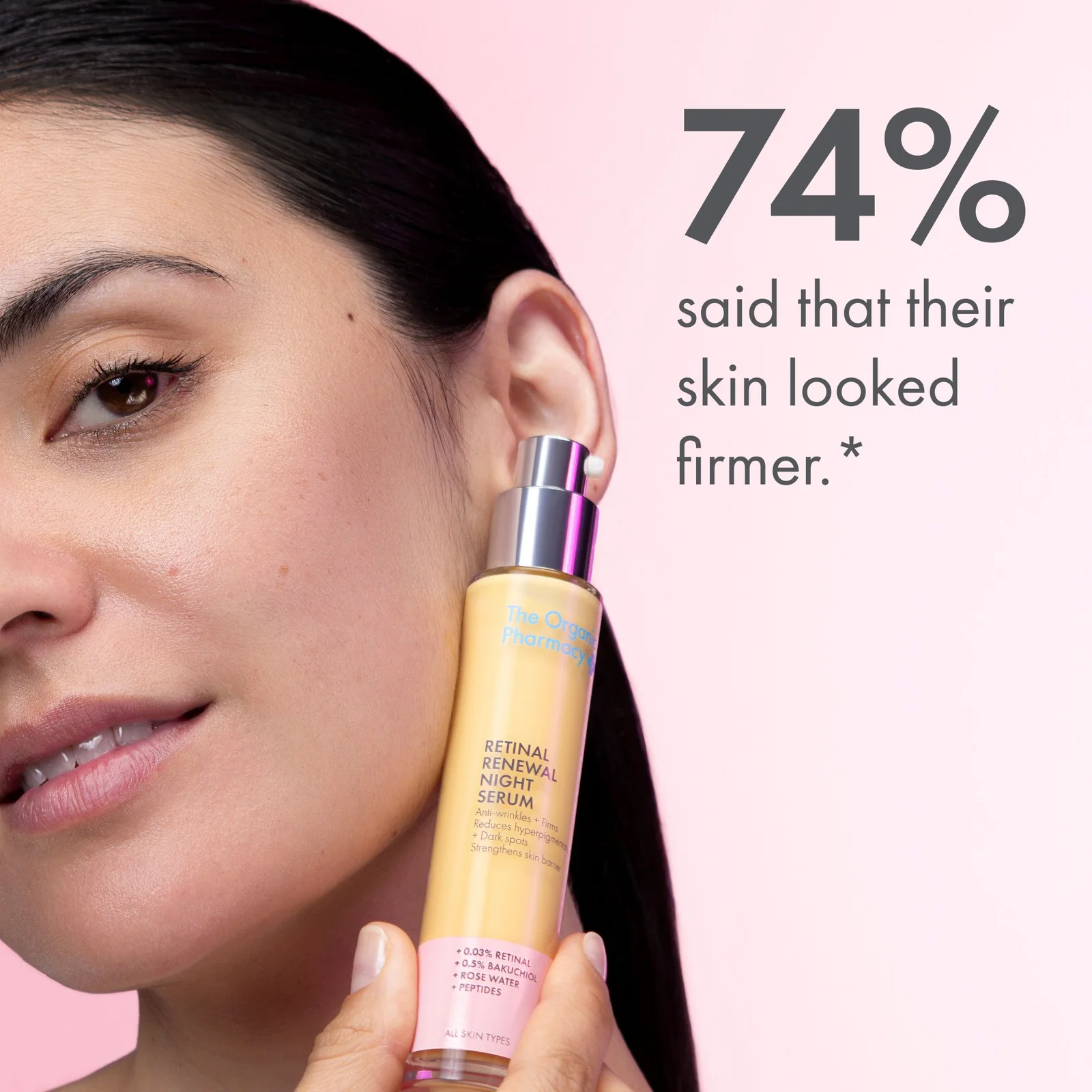 The Organic Pharmacy Retinal Night Serum with Bakuchiol for Wrinkles & Skin Renewal